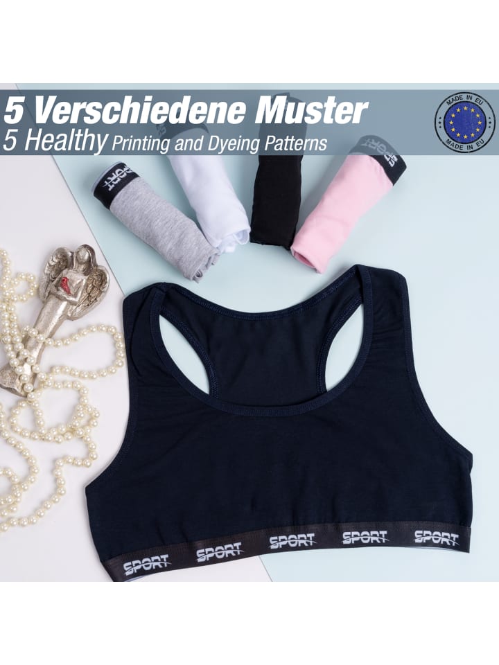 LOREZA 5er Set Bustier - Sport - Bunt günstig kaufen