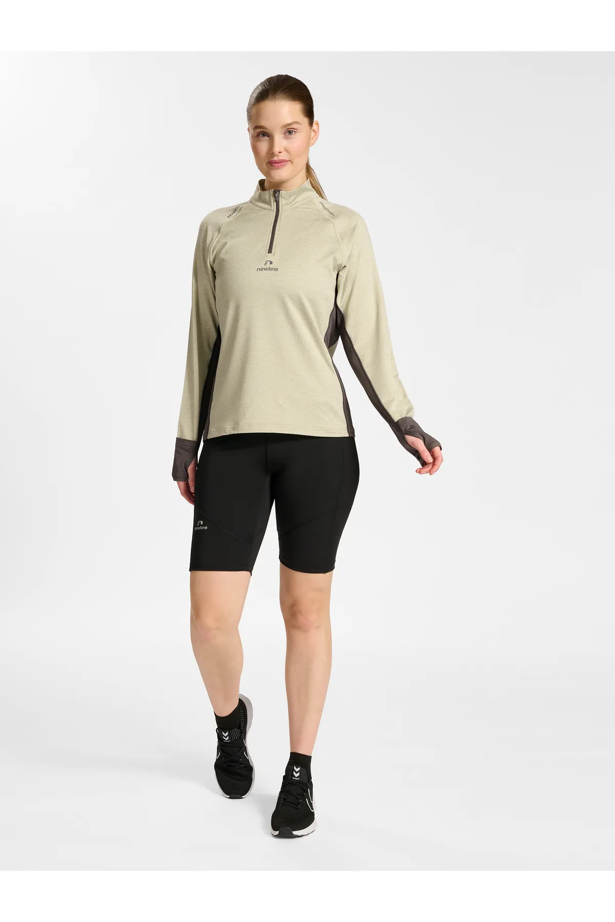 NEWLİNE  Kurze Sporthose - Schwarz - Mittlerer Bund