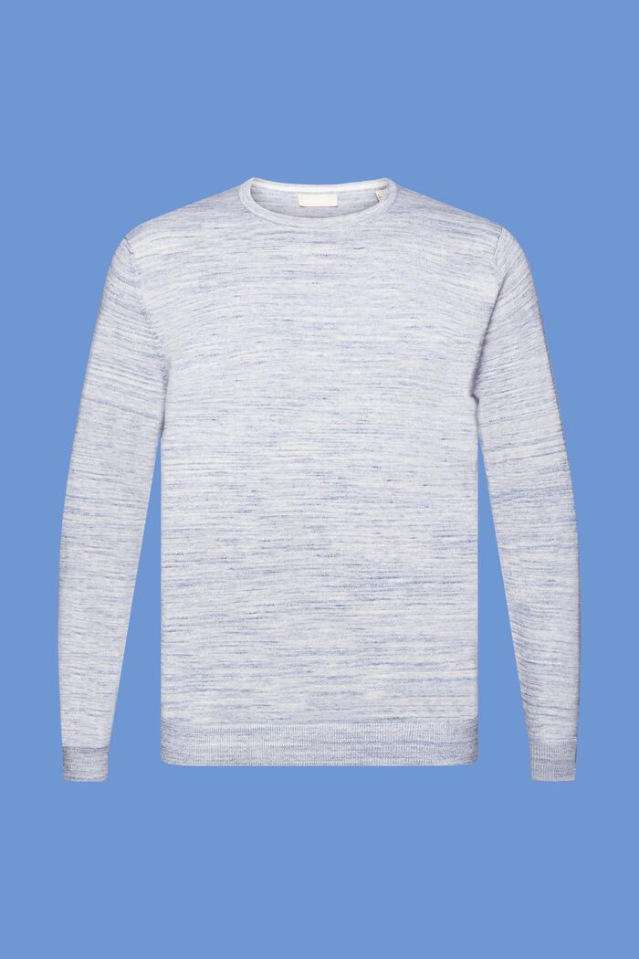 Melierter Rundhals-Pullover