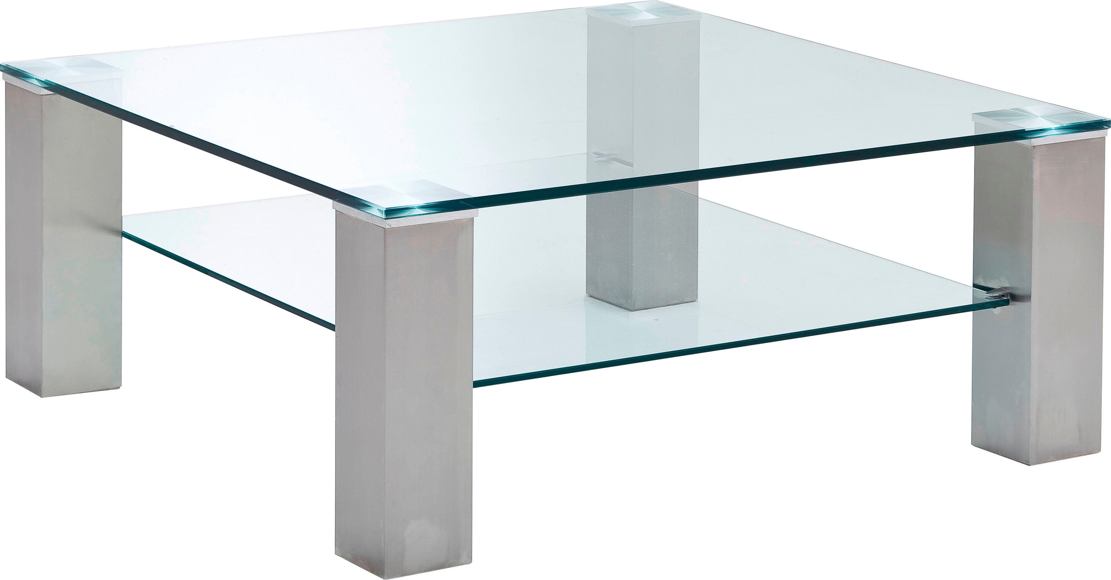 MCA furniture Couchtisch Asta, Glastisch mit Sicherheitsglas, belastbar bis 20 kg