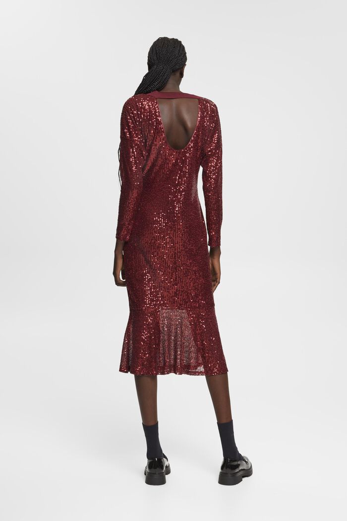 Strickkleid in Midilänge mit Pailletten