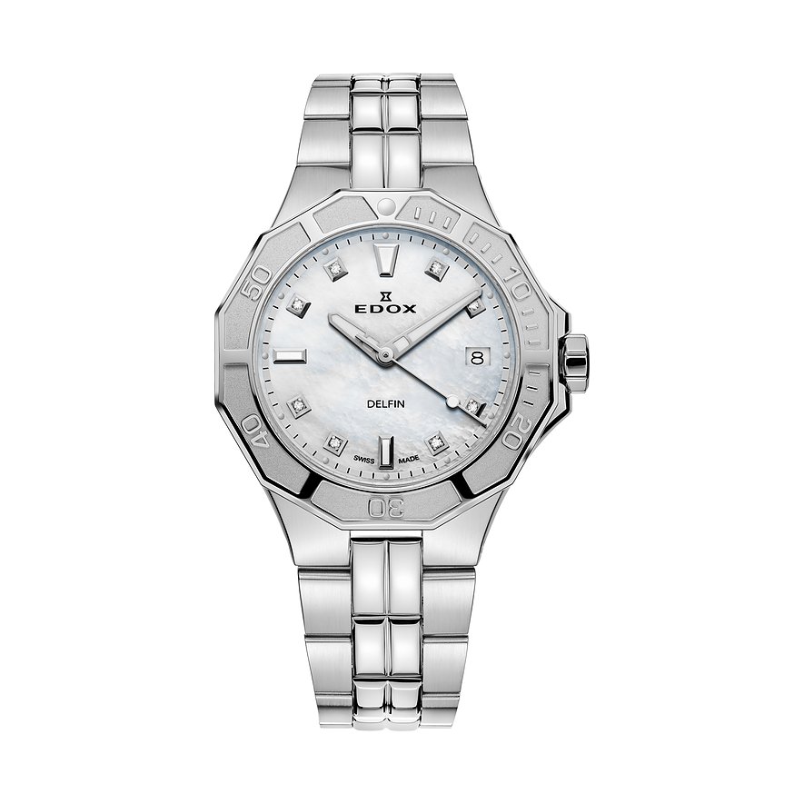Edox Damenuhr Delfin Diver Date Lady