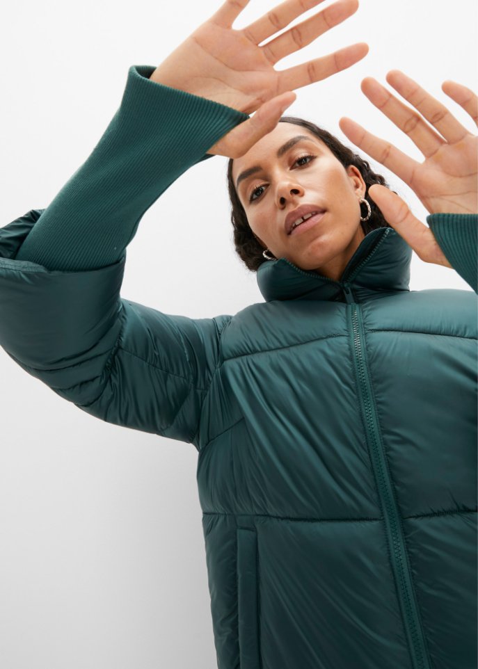 Steppjacke mit Strickärmeln