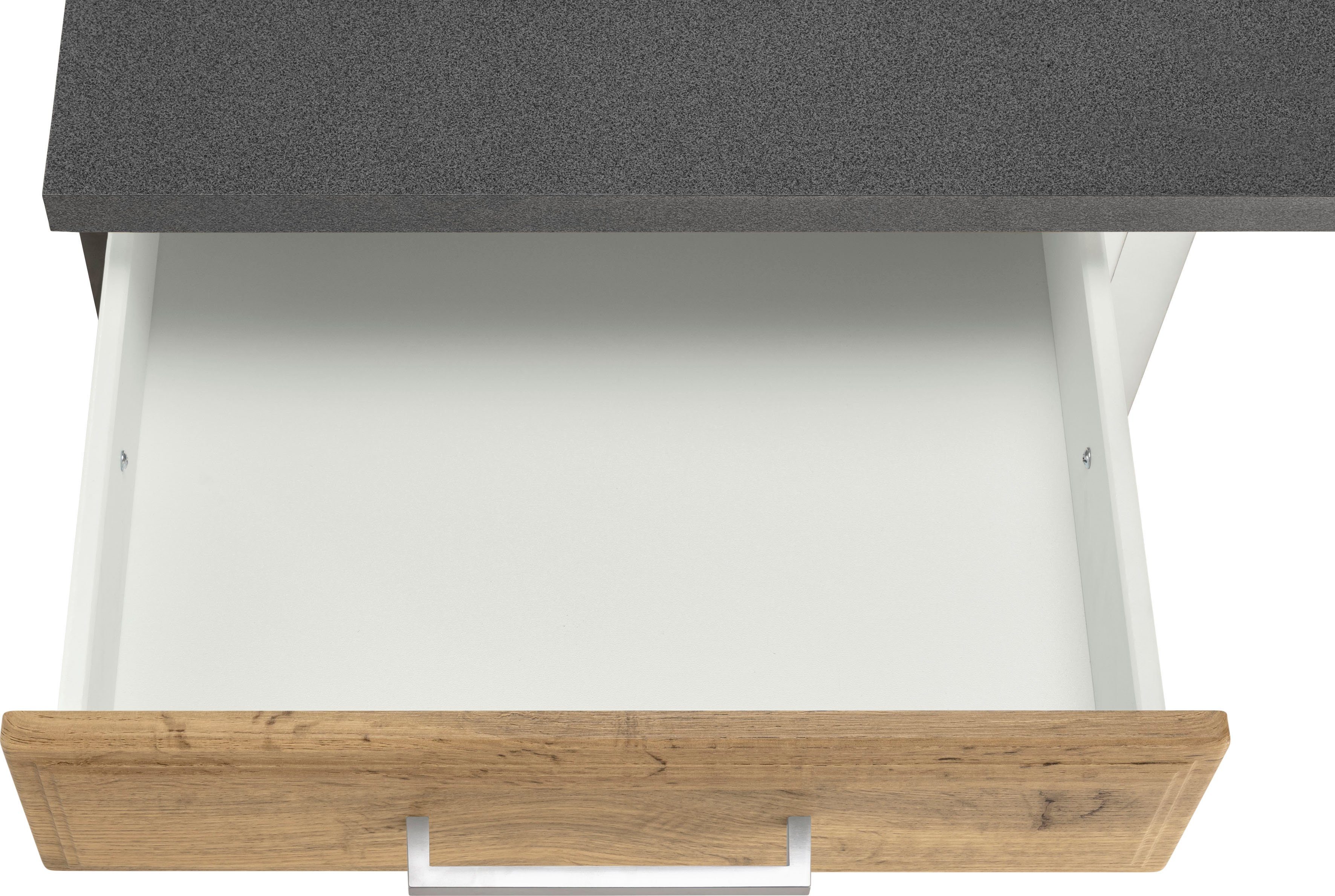 HELD MÖBEL Winkelküche Stockholm, Stellbreite 220/220 cm, mit hochwertigen MDF Fronten im Landhaus-Stil