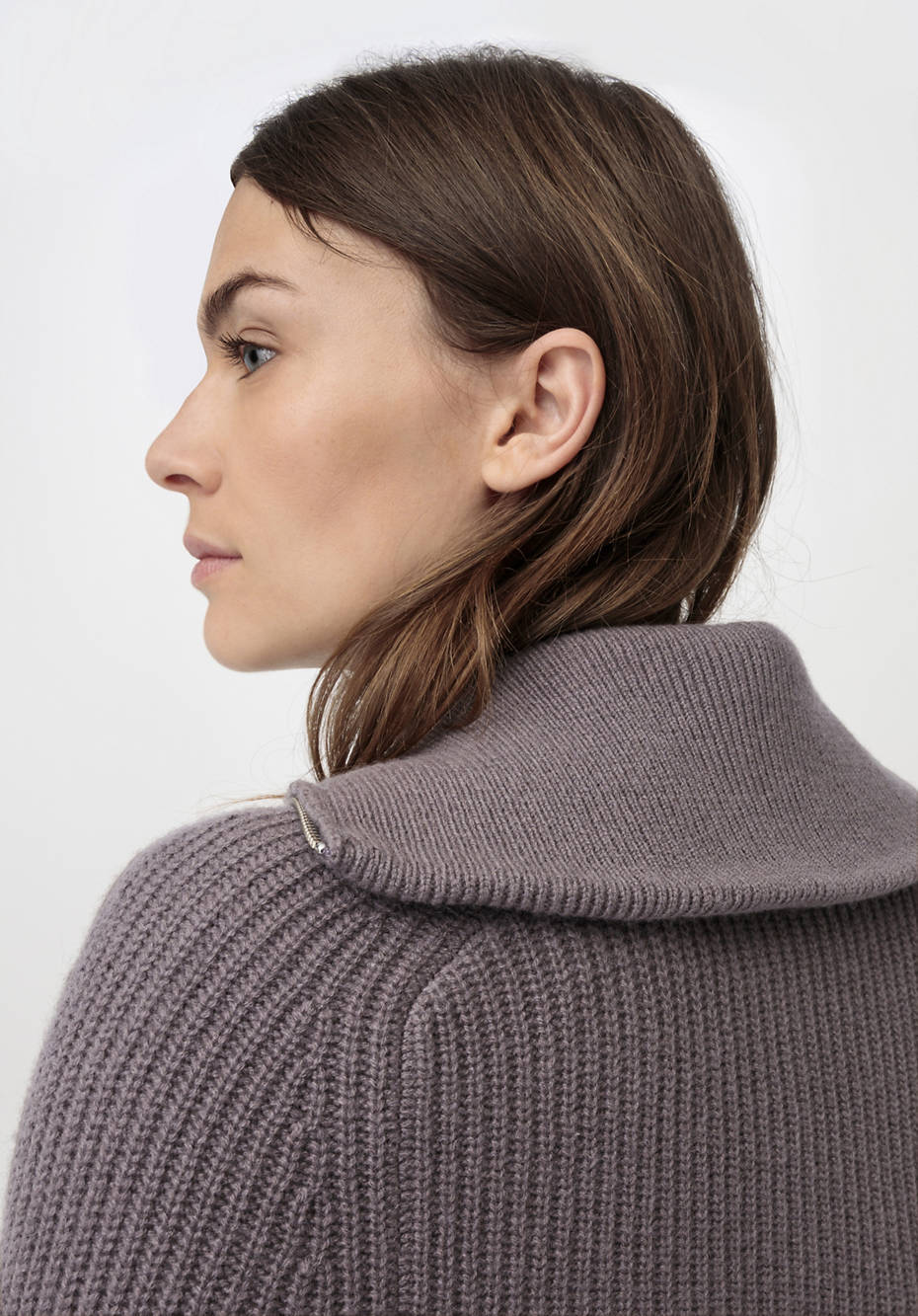 Strickjacke aus Bio-Merinowolle mit Kaschmir