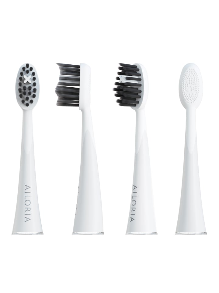 Ailoria SHINE BRIGHT Charcoal Ersatzbürstenköpfe 6er Set in weiß günstig kaufen onesize