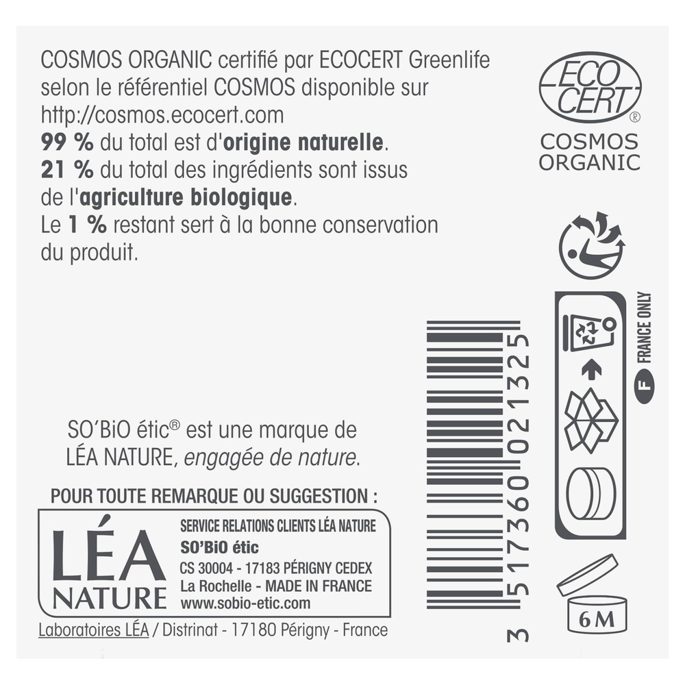 LÉA NATURE SO BiO étic Crème fondante nourrissante, peaux sèches à très sèches, Nutri Coco Crème fondante