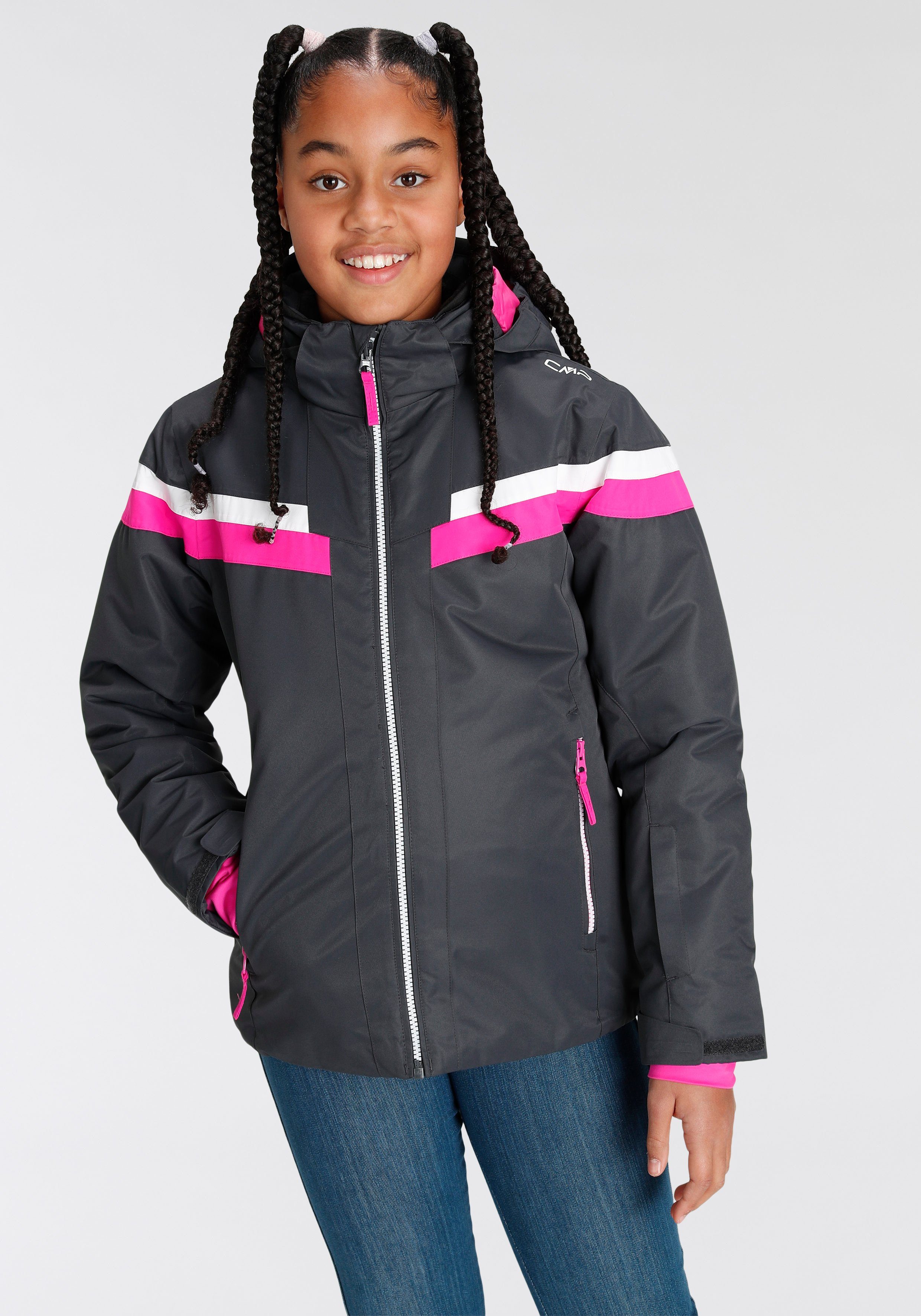 CMP Skijacke KID G JACKET SNAPS HOOD Atmungsaktiv & Wasserdicht & Winddicht