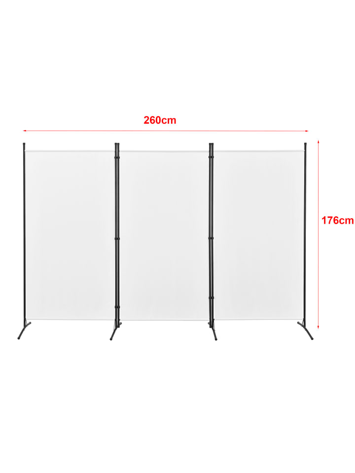 en.casa Raumteiler Teruel - 3-teilig in Beige (H)176cm (B)260cm günstig kaufen onesize