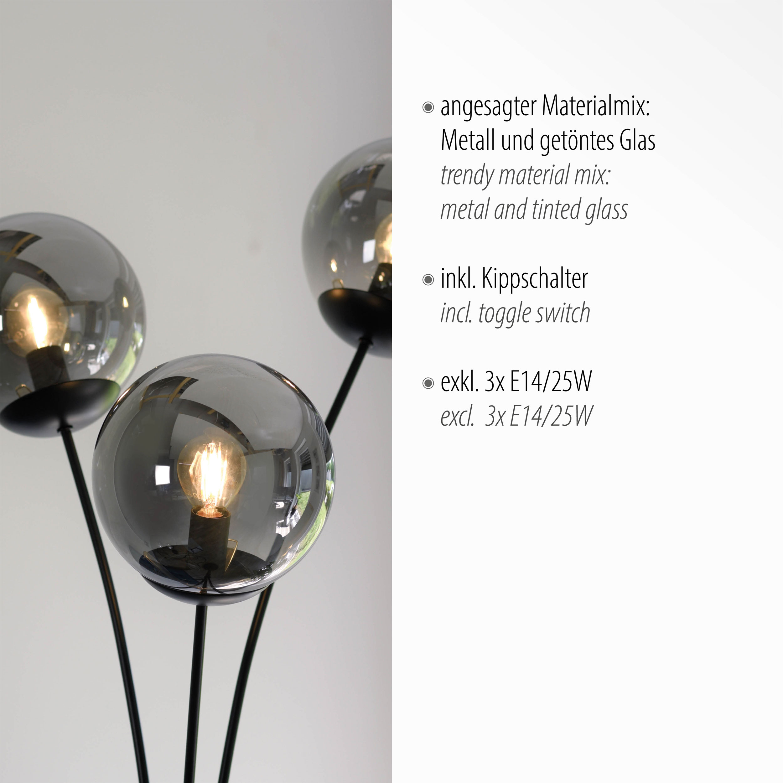 JUST LIGHT.Stehleuchte 3flg