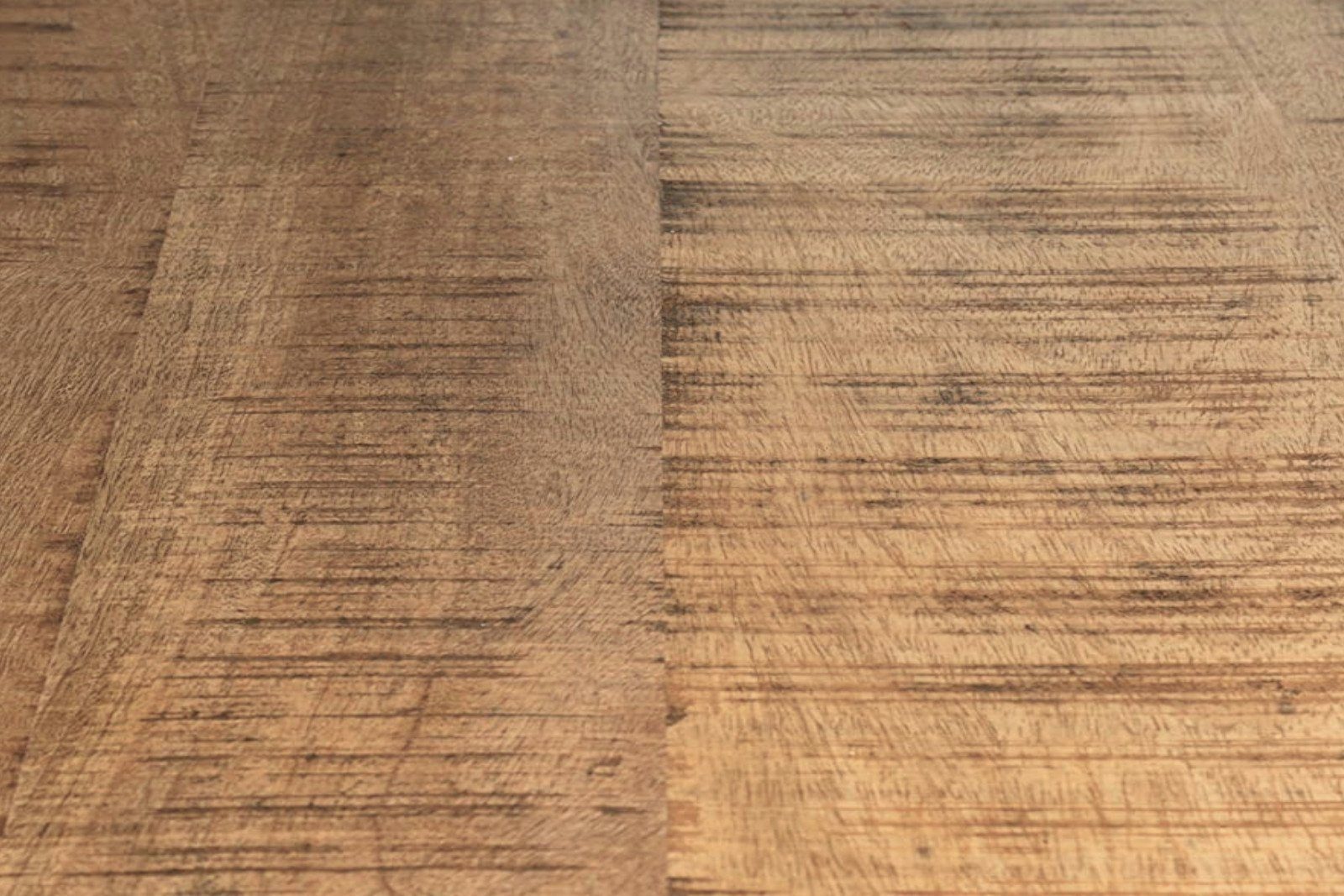 Junado® Essgruppe Noar III, Mangoholz, Baumkante, 2 Ansteckplatten, 6 Stühle