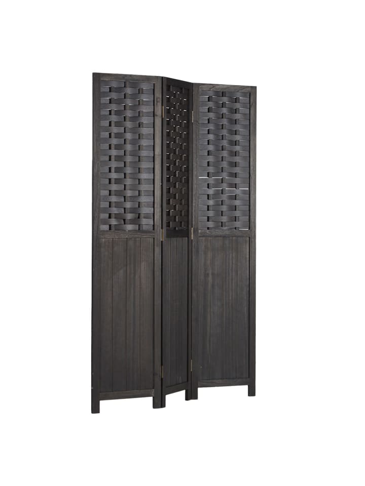 Homestyle4u 3-tlg. Paravent in Schwarz 120x170 günstig kaufen onesize
