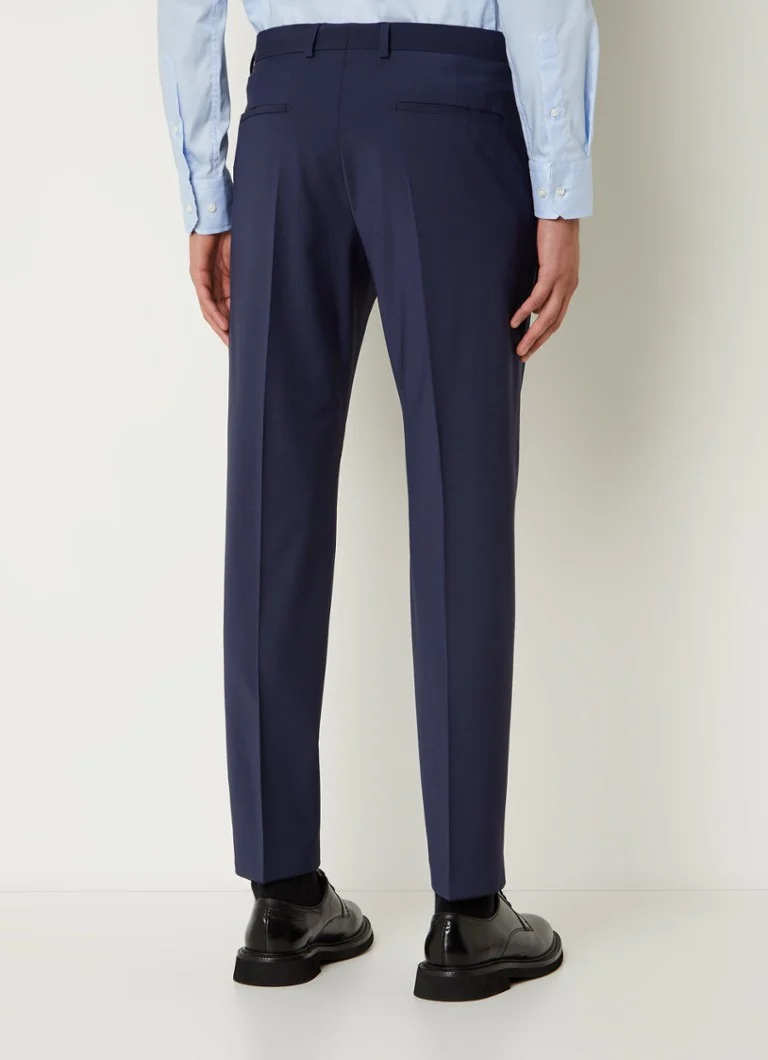 Strellson Madden slim fit pants in wool blend with stitching pockets