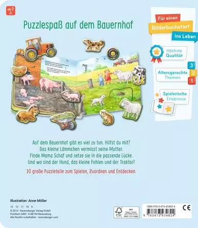 Mein großes Puzzle-Spielbuch: Bauernhof