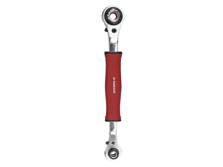 Chave de catraca multifuncional 8 em 1 PARKSIDE® com lubrificação e cabo bimaterial.