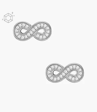Fossil Ohrstecker Infinity Sterlingsilber