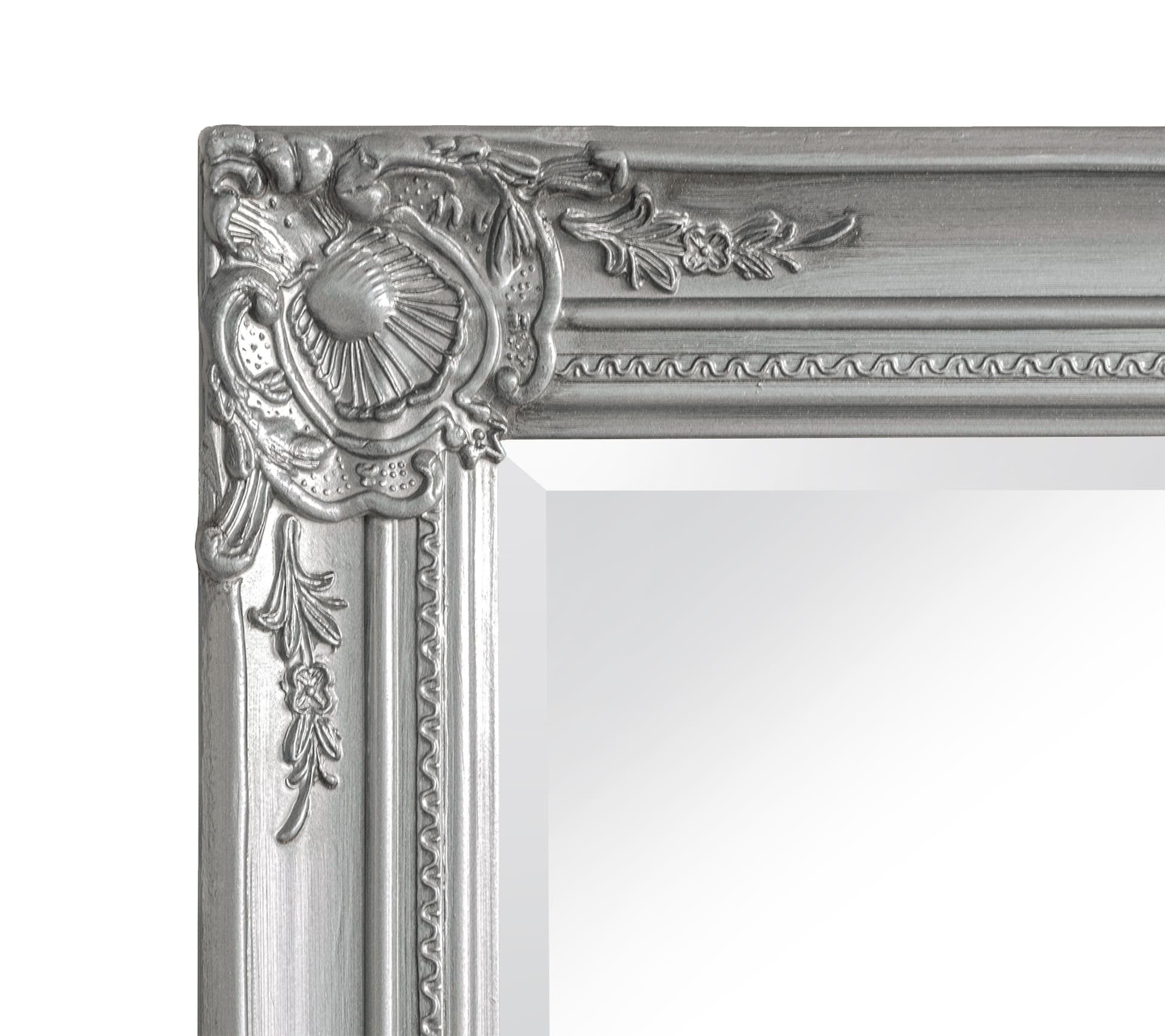 LC Home Spiegel LC Home Wandspiegel Barock XXL Spiegel silber ca. 200 x 100 cm Antik-Stil Ganzkörperspiegel