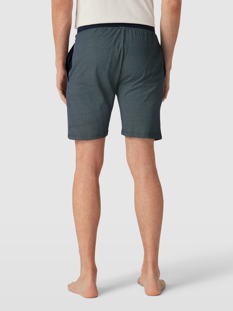 Pyjama-Shorts mit Allover-Muster in dunkelblau