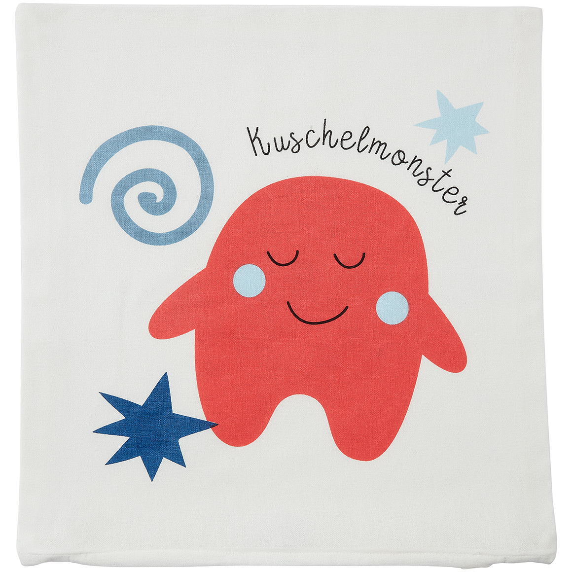 Kissenhülle mit Kuschelmonster-Motiv