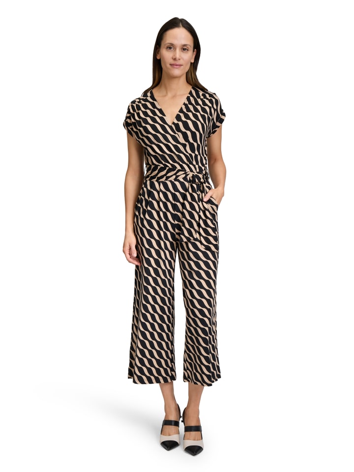 Betty Barclay Jumpsuit mit Eingrifftaschen in Schwarz/Beige günstig kaufen