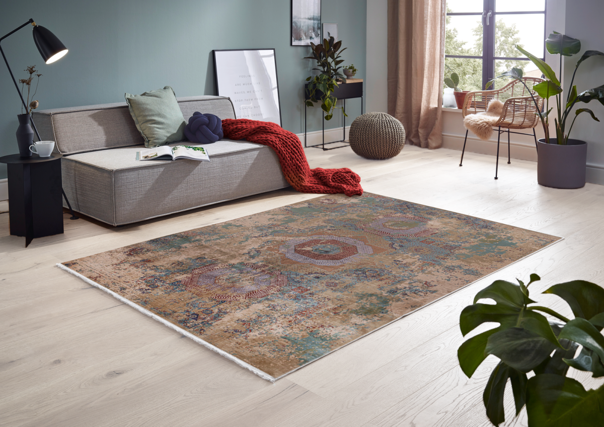 Webteppich Lapis-Collection Beige-Green 160 x 230 cm