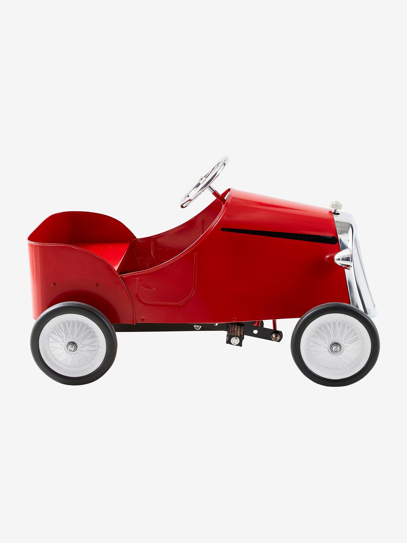 Voiture porteur à pédales en métal rouge