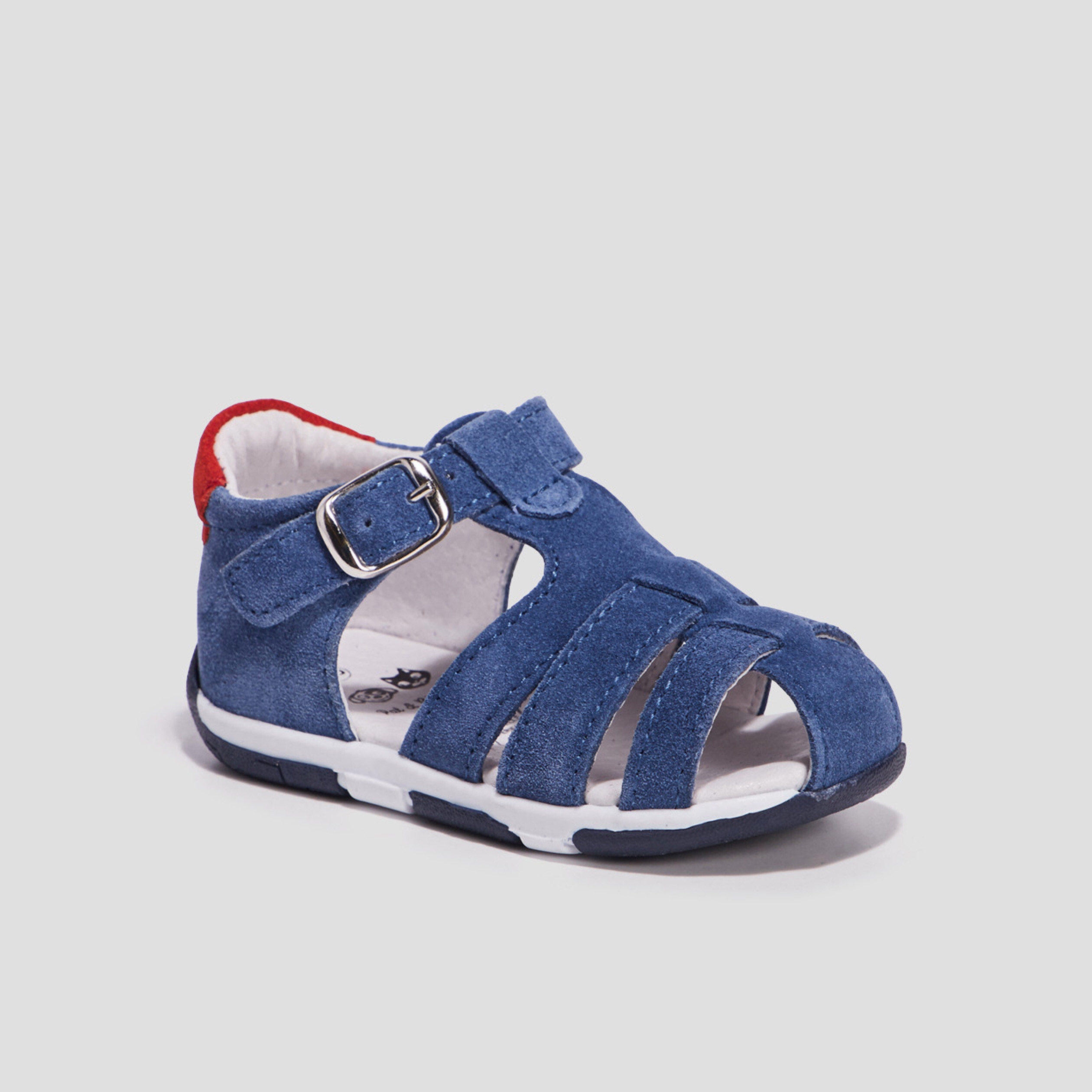 Sandales en cuir bleu bébé garçon | La Halle