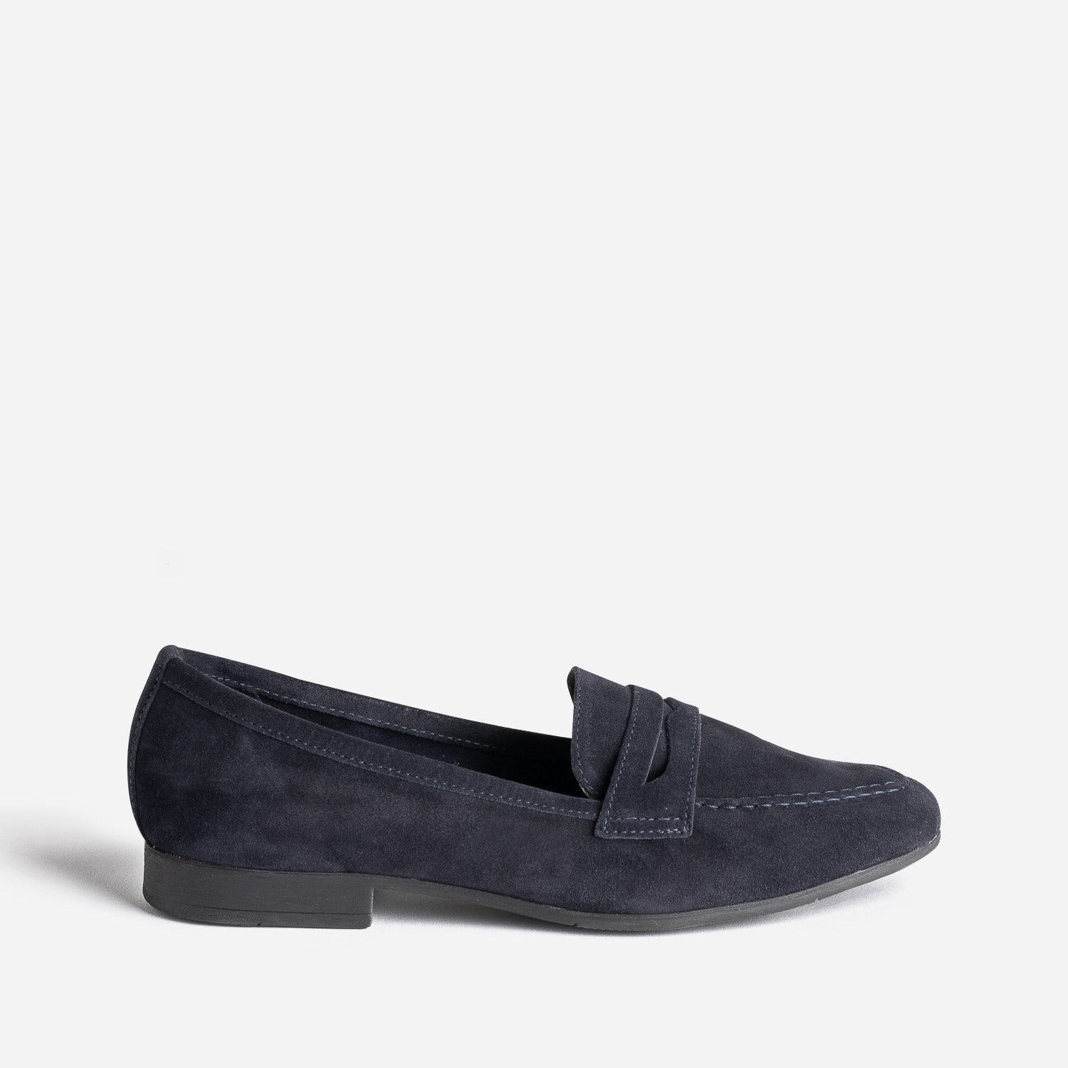 Mocassin marine éco-conçu en cuir velours