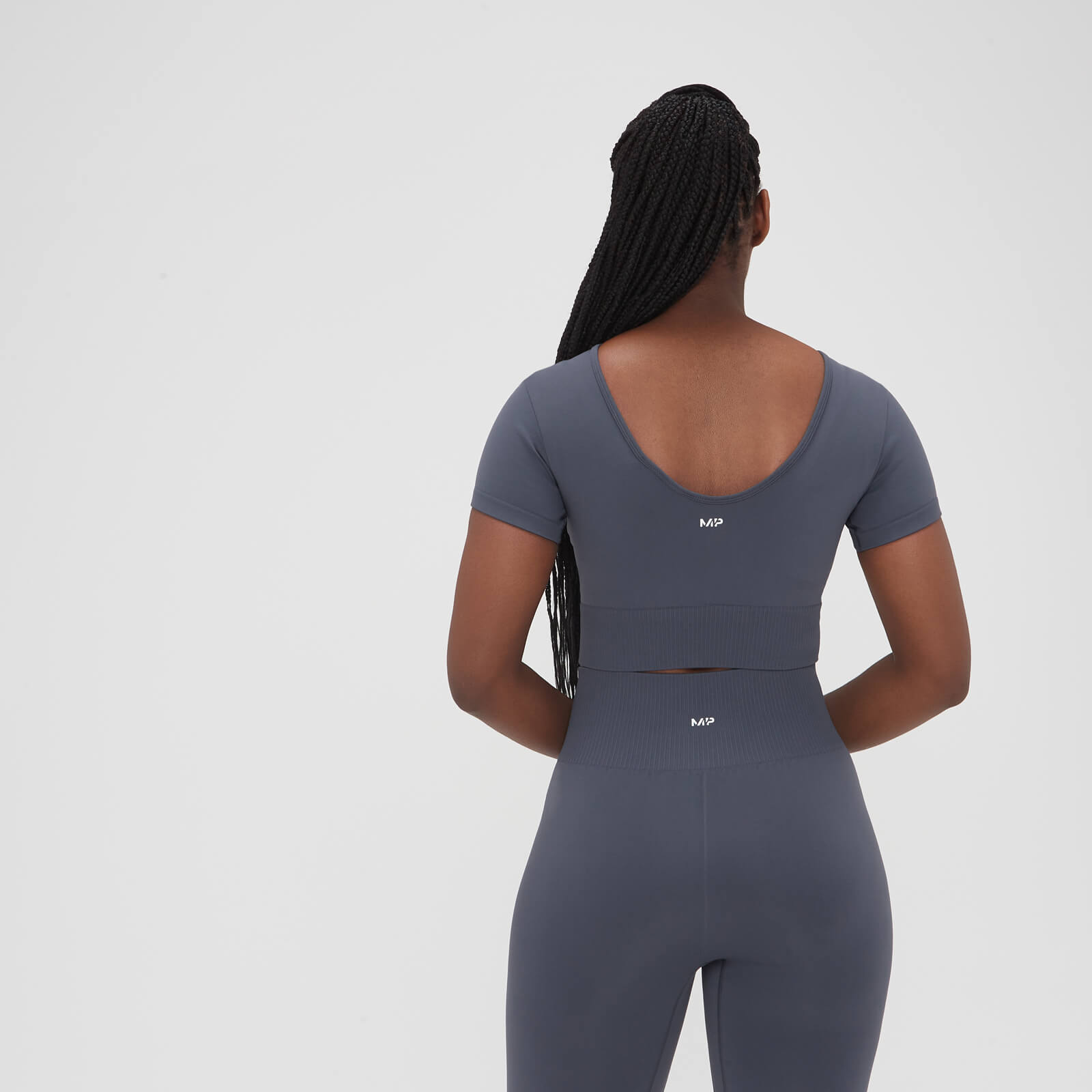 Crop top sans coutures MP Composure pour femmes – Anthracite foncé