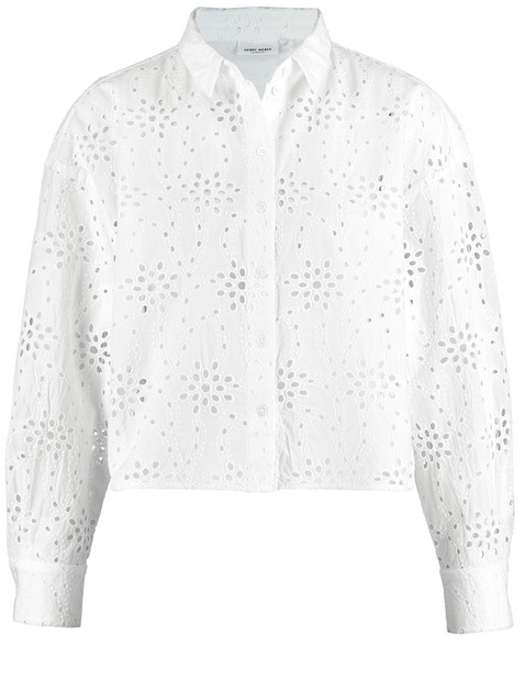 Bluse mit dekorativem Lochmuster