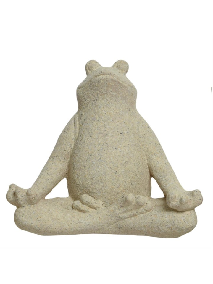 MARELIDA Gartenfigur Yoga Frosch Dekofigur meditierend H: 36cm in natur günstig kaufen onesize