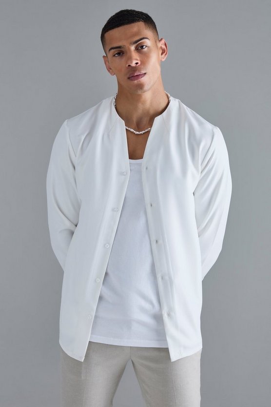 Langärmliges Twill Hemd
