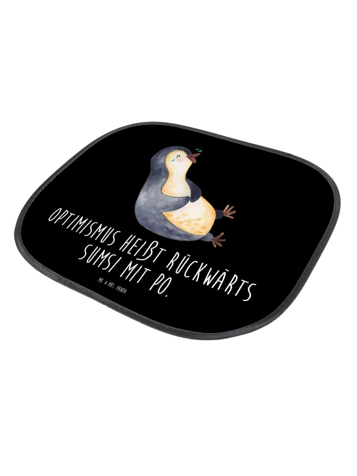 Mr. & Mrs. Panda Auto Sonnenschutz Pinguin Lachen mit Spruch in Schwarz günstig kaufen onesize