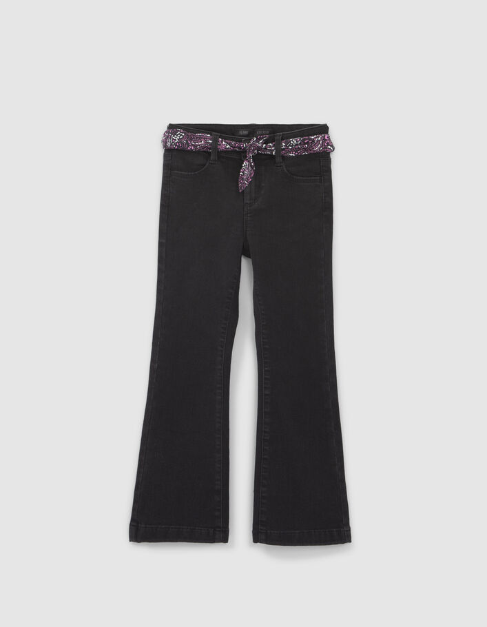 Jean FLARE noir et noeud imprimé cachemire fille