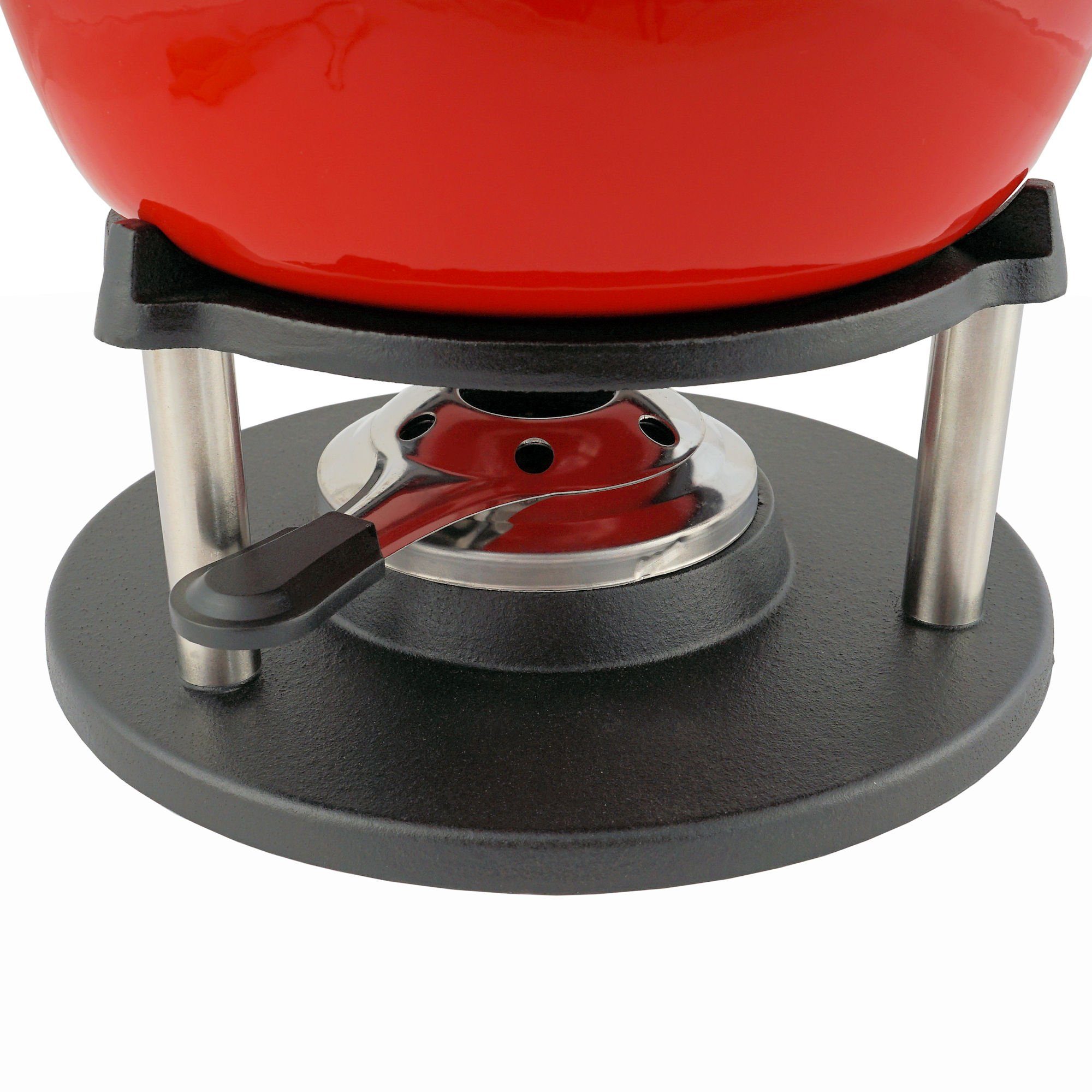 BBQ-Toro Fonduetopf 9-teiliges Gusseisen Fondue Set für 6 Personen, 2 L, emailliert, Gusseisen (Set, 9-tlg)