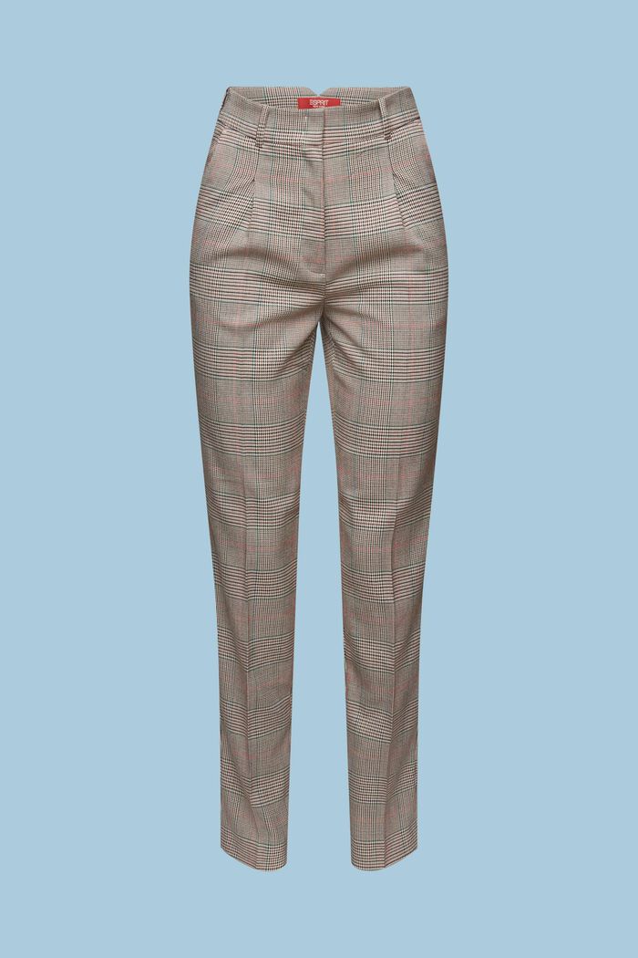 Schmal zulaufende Hose mit Karomuster