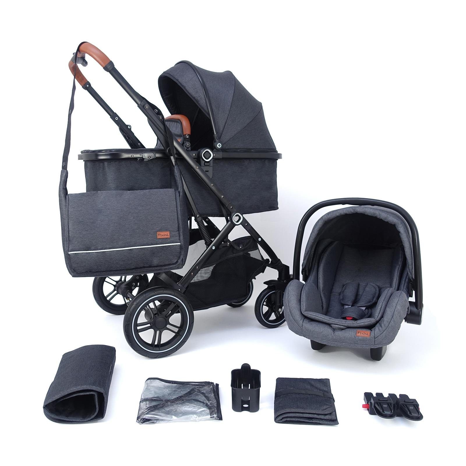Pixini Kombi-Kinderwagen Pixini Lania Kinderwagen 3in1 Set