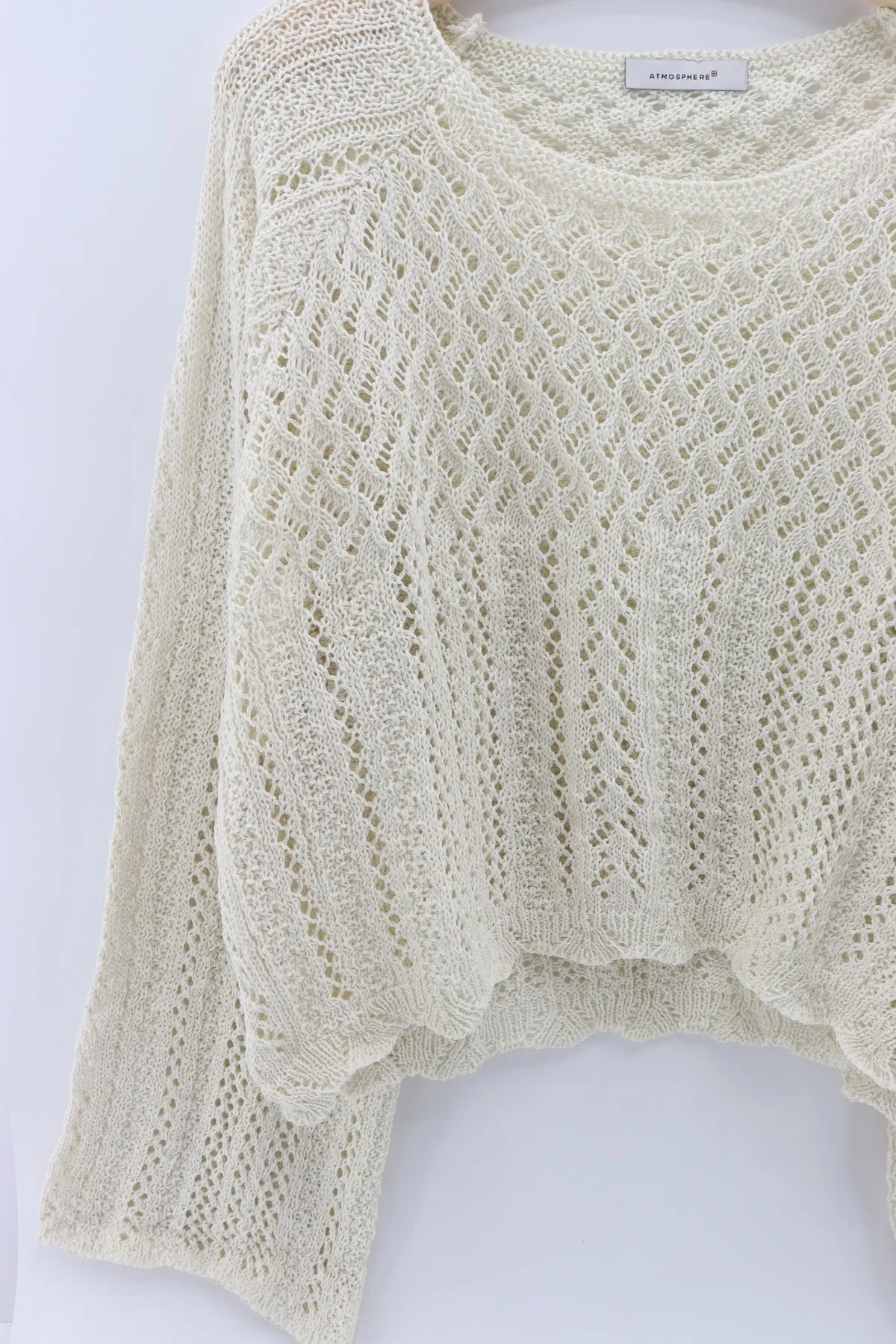 macharelbasic  Lässiger, saisonaler Strickpullover mit Ärmeldetails für Damen