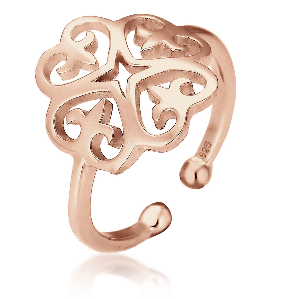 Elli Elli Bague Ornament Cut-Out Blume 925 Silber Bague