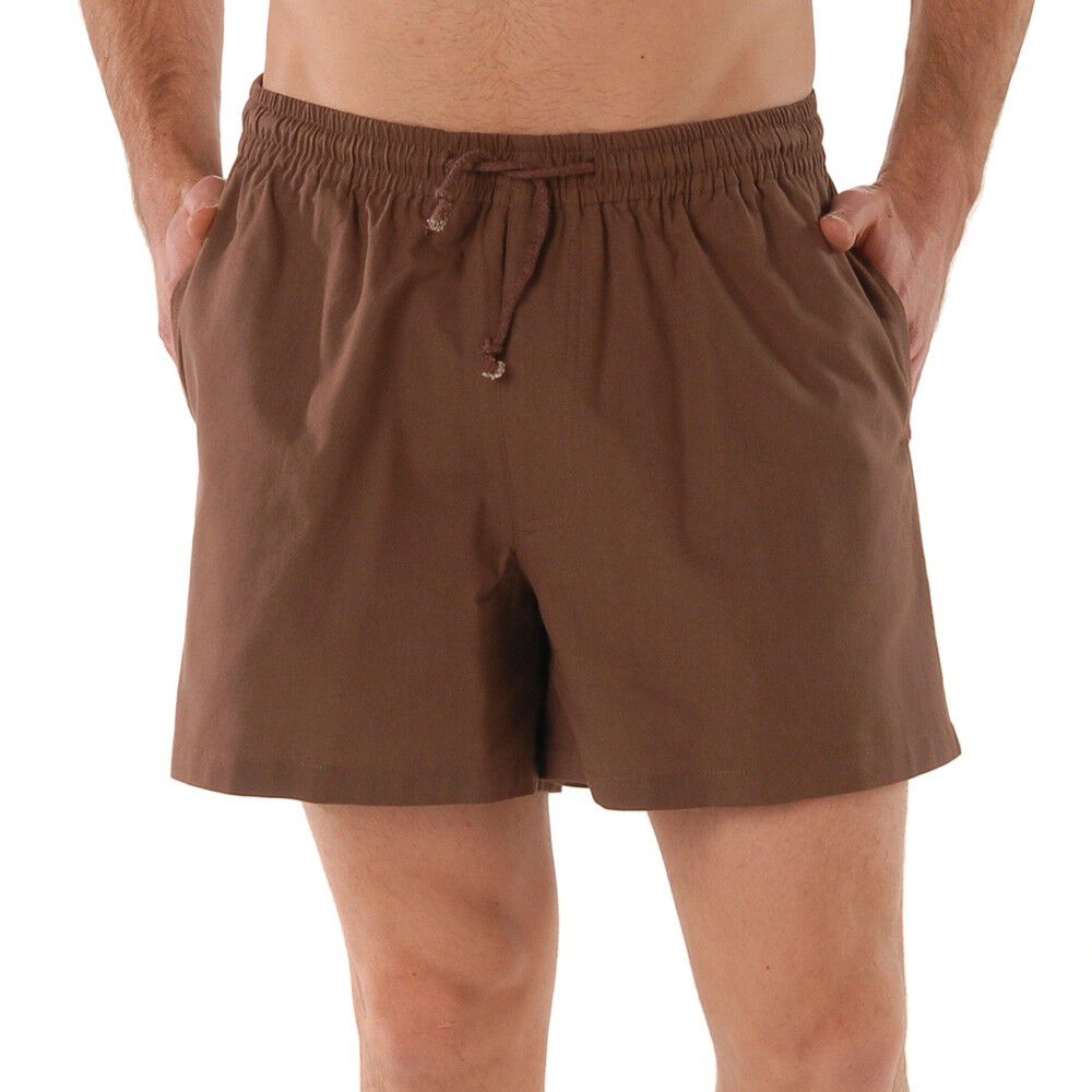 Short toile taille élastiquée