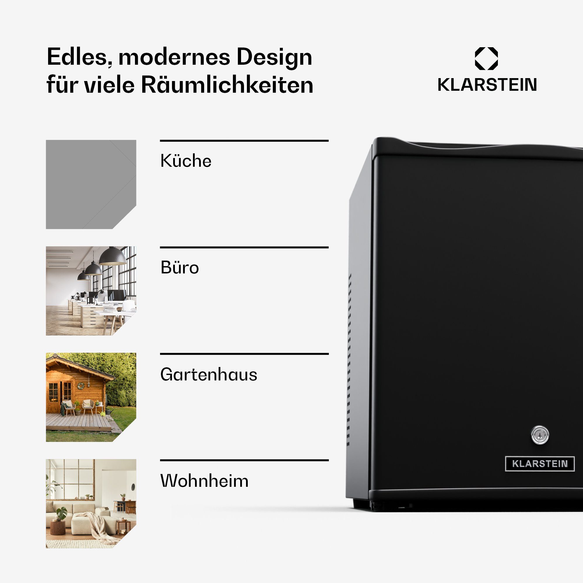 Klarstein Table Top Kühlschrank HEA-Matterhorn-bl 10045286, 44.5 cm hoch, 38 cm breit, Bier Hausbar Getränkekühlschrank Hotel Mini Fridge