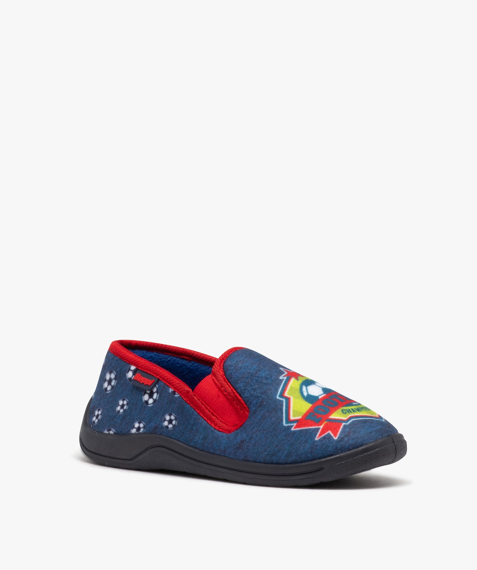 Chaussons Garçon pantoufles imprimées football - Beppi bleu | GEMO