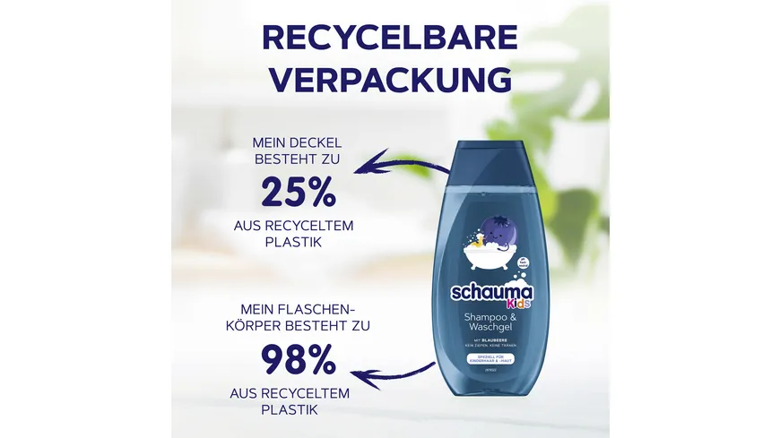 Schauma Shampoo & Waschgel Blaubeere 250 ml