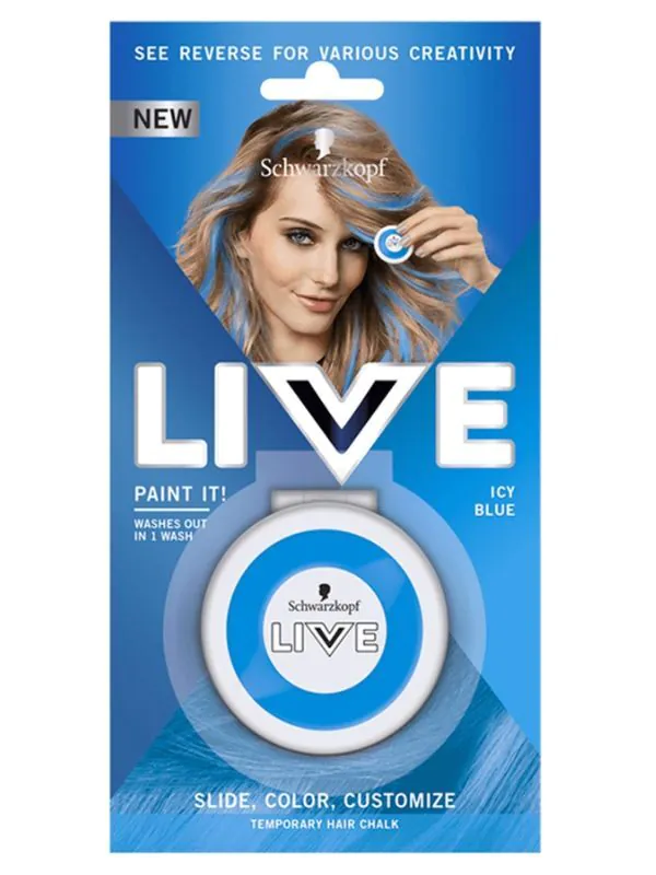 Schwarzkopf Live Icy Blue plaukų kreida