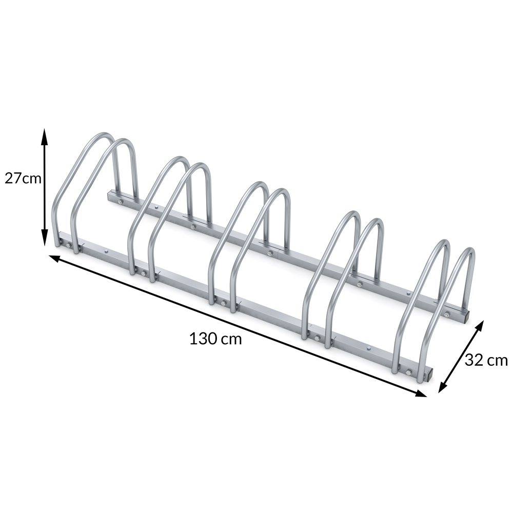 Monzana Fahrradständer für 5 Fahrräder 130 x 32 x 27 cm
