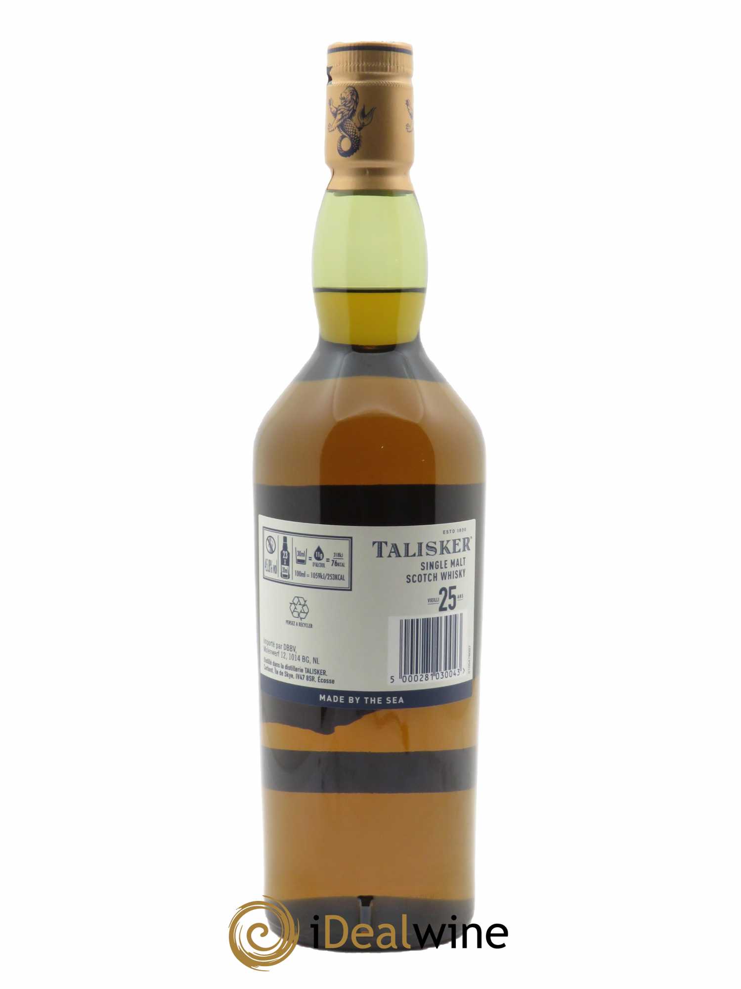 Whisky Talisker Single Malt Scotch Aged 25 Years (70cl)  - Lot de 1 Bouteille