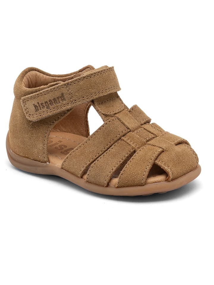 bisgaard Leder-Halbsandalen in Hellbraun günstig kaufen