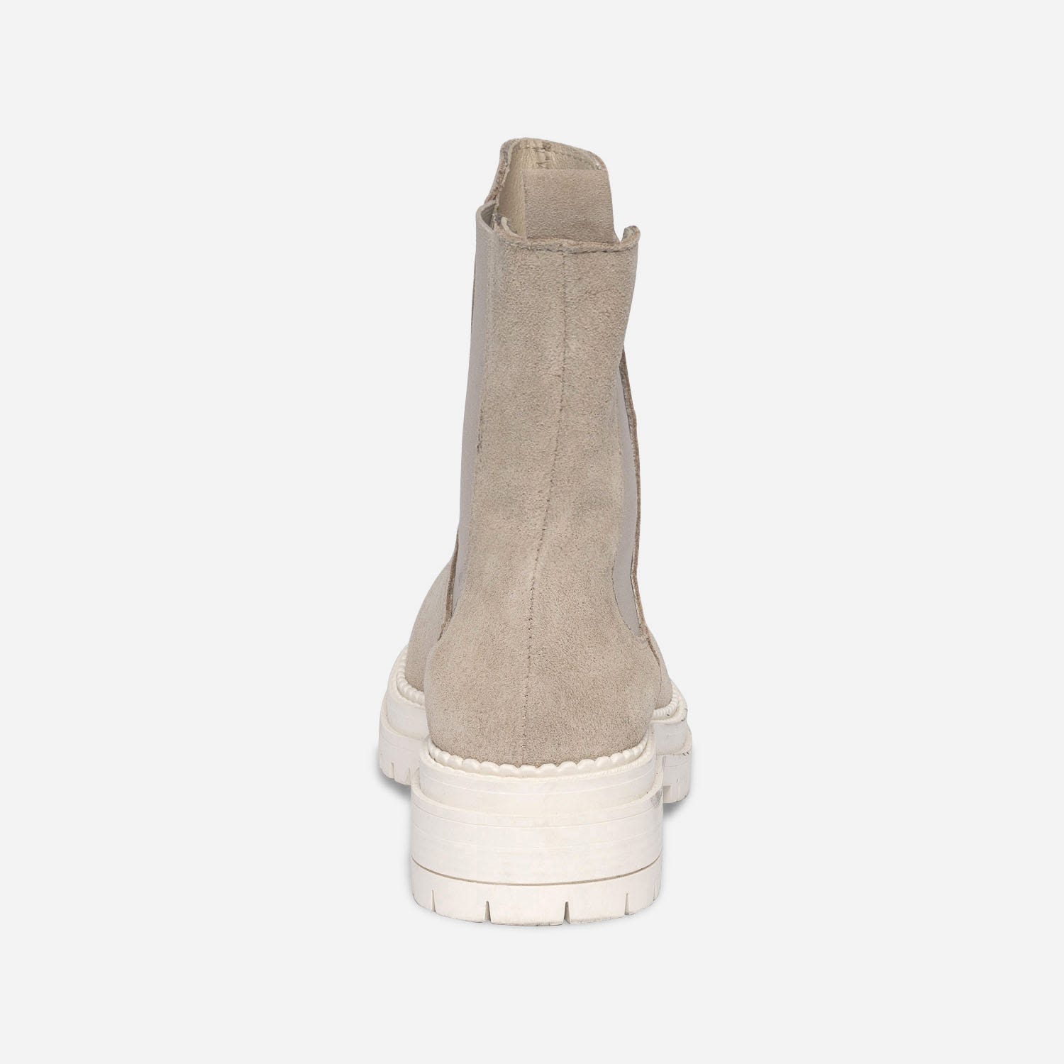 Chelsea boots TEXTO beige en cuir velours