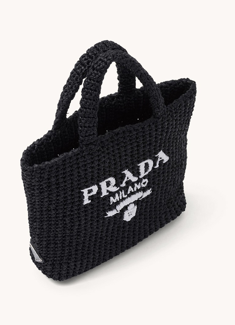 Petit sac à main Prada en raphia