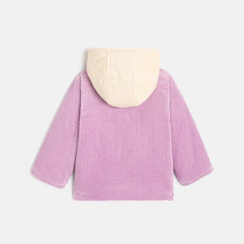 Veste bébé fille velours doublé violet iris Catimini